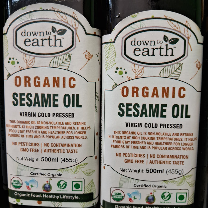 Organic Sesame Oil - Virgin Cold Pressed 500ml