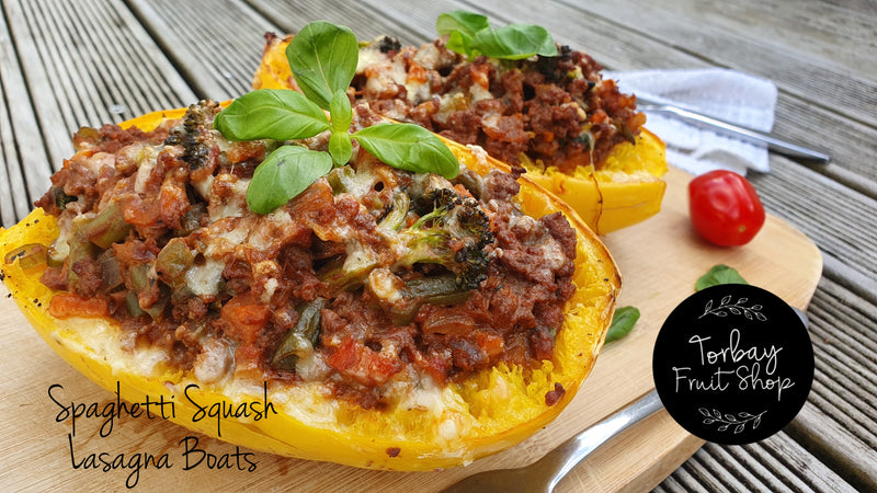 Spaghetti Squash Lasagna Boats (Serves 4)